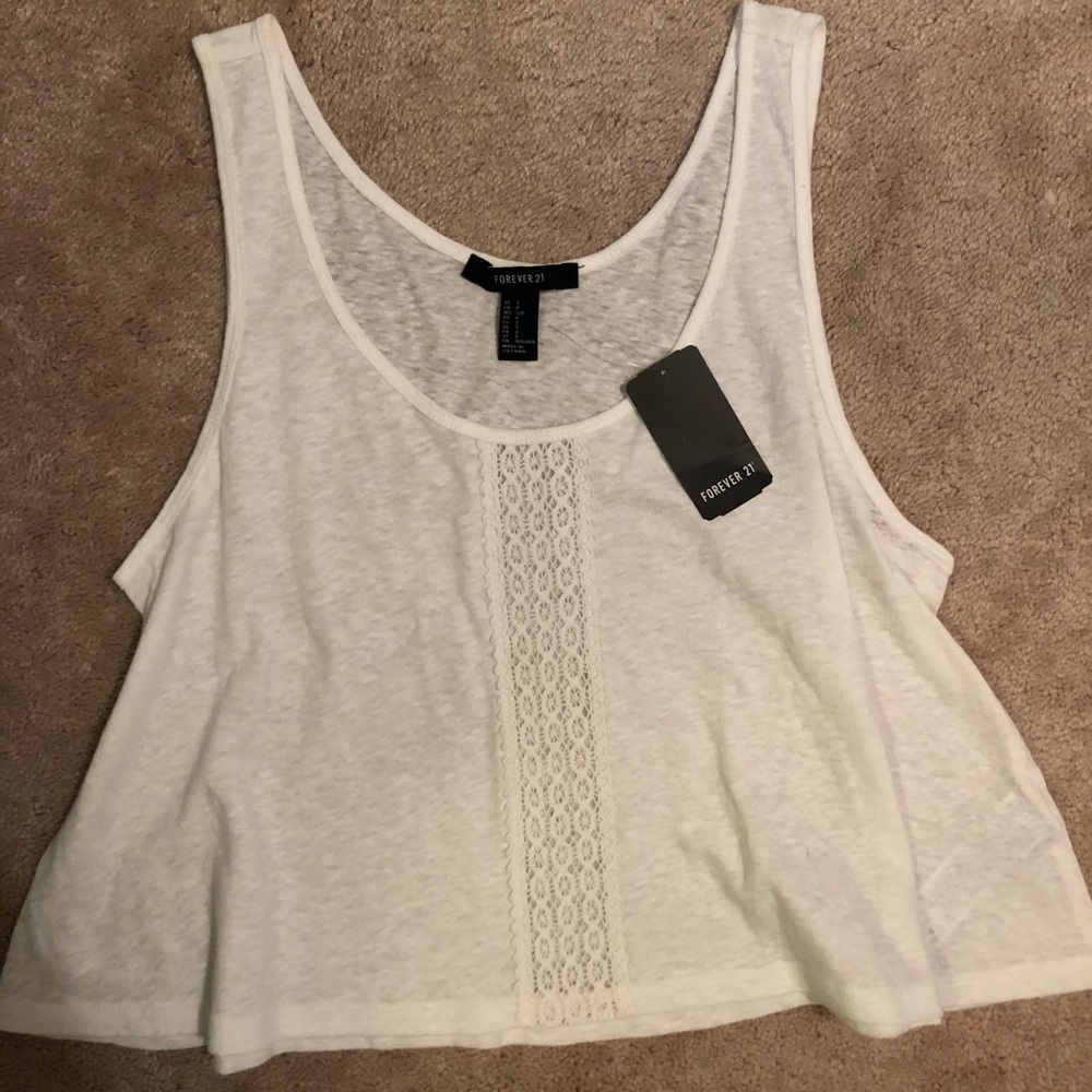Forever 21 White Tank, new with tags